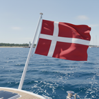 Høflighedsflag til båd 30 x 40 cm