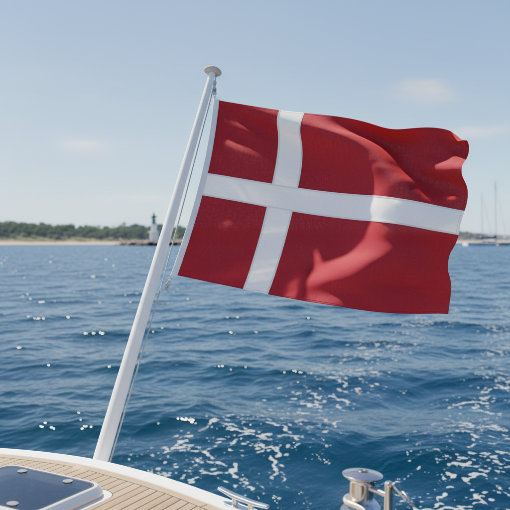 Høflighedsflag til båd 30 x 40 cm