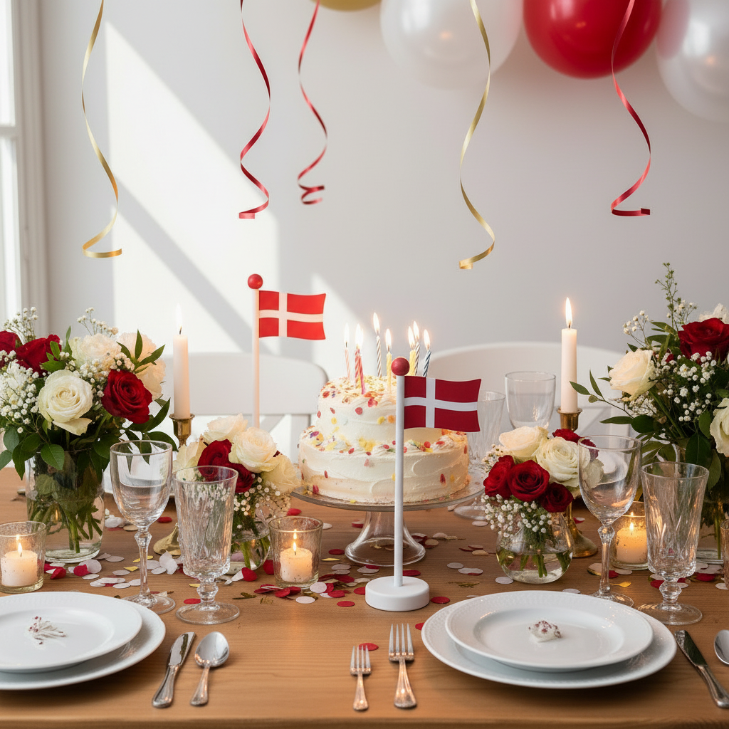 Bordflag dannebrog 22 cm 2 stk.